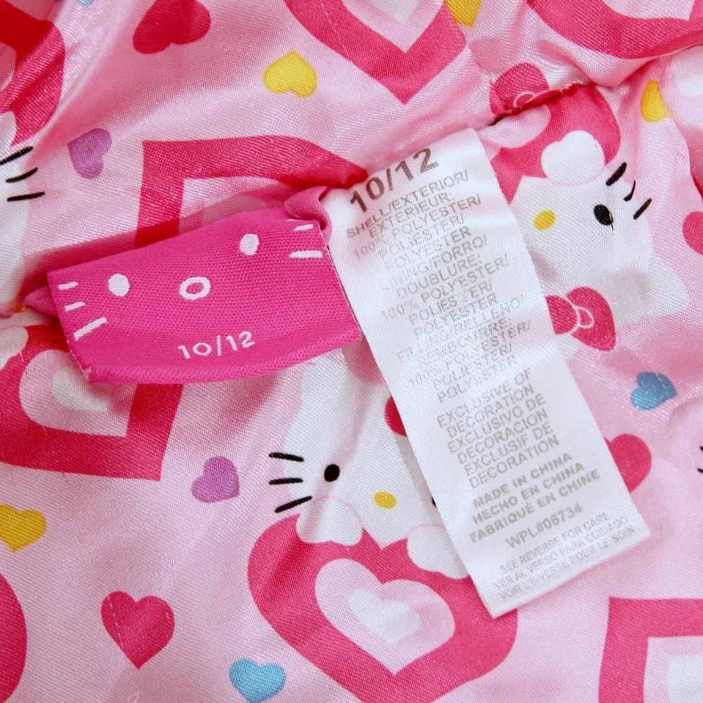Hello Kitty by Sanrio Girls Quilted Fur Hooded Jacket‎